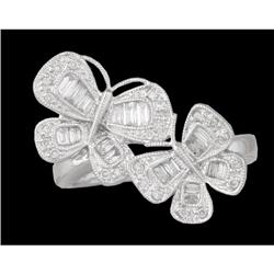 14KW Gold Diamond Butterfly Ring