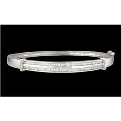 14KW Gold .75ct Diamond Bangle Bracelet