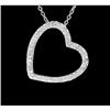 Image 1 : 14KW Gold Diamond Floating Heart Pendant