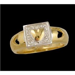 14K Two-Tone Gold Heart Ring