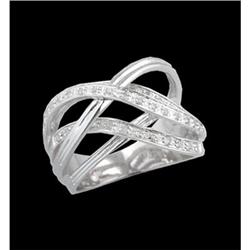 14K White Gold Multi-Band Diamond Ring