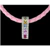 Image 1 : 14KW 1.35ct Rainbow Genuine Sapphire/Diamond Pe