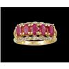 Image 1 : 14KY Gold 1.80ct 5 Stone Ruby and Diamond Ring