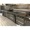 Image 1 : STAINLESS STEEL 67" X 30" NATURAL GAS GRIDDLE, 2 BURNER 31" X 34" STAINLESS STEEL POT STOVE & 6