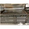 Image 2 : STAINLESS STEEL 67" X 30" NATURAL GAS GRIDDLE, 2 BURNER 31" X 34" STAINLESS STEEL POT STOVE & 6