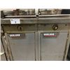 Image 2 : GARLAND STAINLESS STEEL 2 BAY 4 BASKET NATURAL GAS DEEP FRYER WITH BACK SPLASH