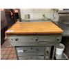 Image 1 : GARLAND STAINLESS STEEL NATURAL GAS GRIDDLE ON STAND WITH BUTCHER BLOCK TOP