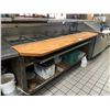 Image 2 : DIAMOND STAINLESS STEEL 2 BAY STEAM TABLE WITH BUTCHER BLOCK COUNTER