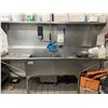 Image 1 : STAINLESS STEEL 2 BAY WASH SINK WITH 2 RUN OFF, BACK SPLASH & SHELVING UNIT