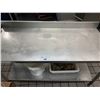 Image 2 : STAINLESS STEEL PREP TABLE WITH BACK SPLASH  26" X 60" X 34"