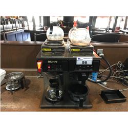 2 STATION BUNN CW SERIES COMMERCIAL COFFEE BREW STATION WITH 4 WARMING PLATES & 4 COFFEE POTS