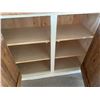 Image 2 : NATURAL TOP / WHITE SOLID WOOD PINE 3 DOOR BUFFET