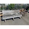 Image 1 : PAIF OF BRAIDED METAL OUTDOOR CAFE CHAIRS & 2 SEAT WOODEN ROCKER BENCH
