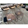 Image 2 : PAIF OF BRAIDED METAL OUTDOOR CAFE CHAIRS & 2 SEAT WOODEN ROCKER BENCH