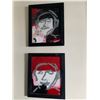 Image 2 : 3 WOOD FRAMED CONTEMPORARY ARTWORK