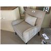 Image 2 : SARA GREY FABRIC ARM CHAIR WITH THROW CUSHION