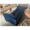 Image 2 : BLUE VELVET 3 SEAT CONTEMOARY GROOVE SOFA