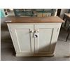 Image 1 : NATURAL TOP / WHITE SOLID PINE 2 DOOR STUDIO BUFFET