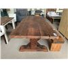 Image 1 : RUSTIC OLD FIR SOLID WOOD MESS HALL TABLE