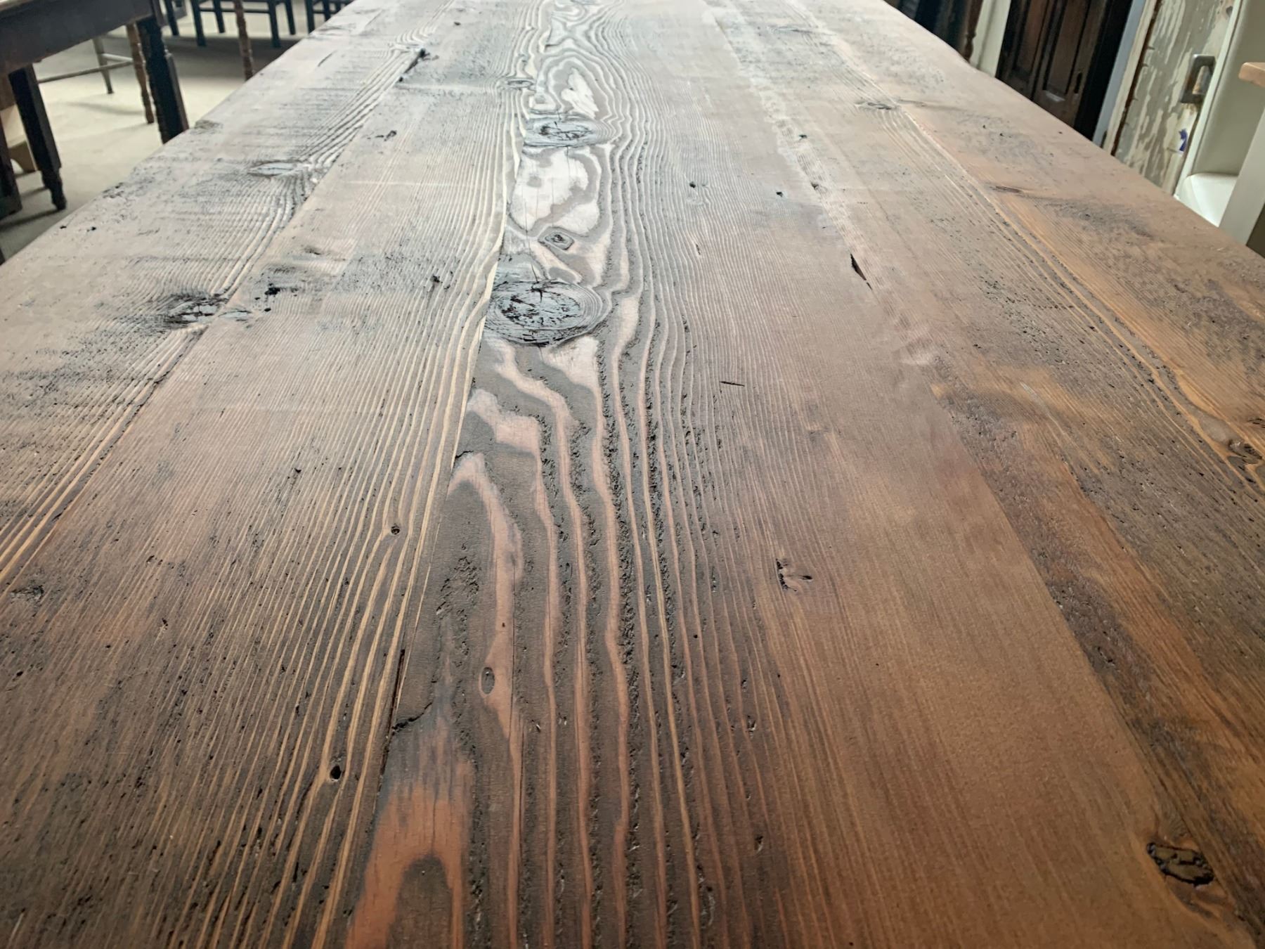 Forest Mess Table RUSTIC OLD FIR SOLID WOOD MESS HALL TABLE - Able Auctions