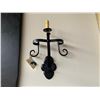 Image 2 : PAIR OF METAL FORGED IRON WALL SCONCES