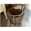 Image 2 : ANTIQUE QUEBEC WOODEN CHAIR & NATIVE GATHERING BASKET