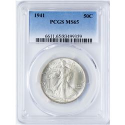 1941 Walking Liberty Half Dollar Coin PCGS MS65