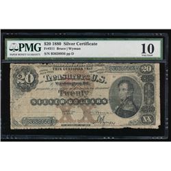 1880 $20 Silver Certificate PMG 10