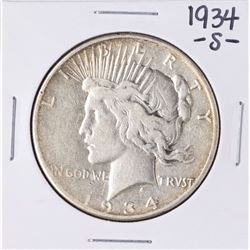 1934-S $1 Peace Silver Dollar Coin