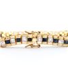 Image 2 : Plated 18KT Yellow Gold 5.00ctw Black Sapphire and Diamond Bracelet