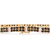 Image 2 : Plated 18KT Yellow Gold 9.15ctw Black Sapphire and Diamond Bracelet
