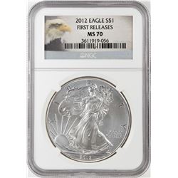 2012 $1 American Silver Eagle Coin NGC MS70 First Releases