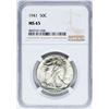 Image 1 : 1941 Walking Liberty Half Dollar Coin NGC MS65