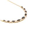 Image 2 : Plated 18KT Yellow Gold 6.18ctw Black Sapphire and Diamond Pendant with Chain