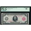 Image 1 : 1914 $20 Red Seal Federal Reserve Note PCGS 58