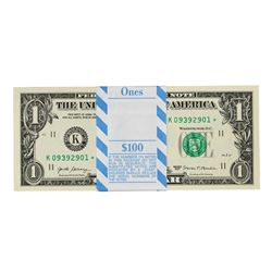Pack of (100) Consecutive 2017 $1 Federal Reserve STAR Notes Dallas