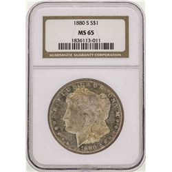 1880-S $1 Morgan Silver Dollar Coin NGC MS65