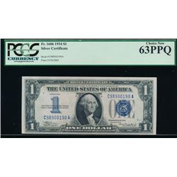 1934 $1 Silver Certificate PCGS 63PPQ