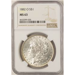 1882-O $1 Morgan Silver Dollar Coin NGC MS63