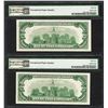 Image 2 : Lot of (2) 1950E $100 Federal Reserve Notes Chicago PMG Gem Uncirculated 65EPQ