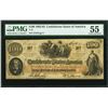 Image 1 : 1862-63 $100 Confederate States of America Note PMG 55