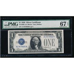 1928 $1 Silver Certificate PMG 67EPQ