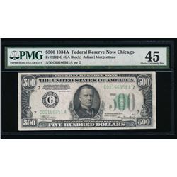 1934A $500 Chicago Federal Reserve Note PMG 45