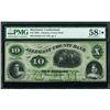 Image 1 : 1860's $10 Allegany County Bank Note PMG 58EPQ