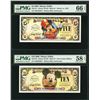 Image 1 : 2008 $5 and $10 Mickey's 80th Anniversary Dollars PMG 66EPQ and 58EPQ