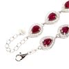 Image 3 : Pear Red Ruby 6x4 MM Bracelet