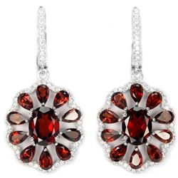 NATURAL DARK ORANGE RED GARNET Earrings