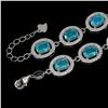 Image 3 : Natural Oval Blue Fire Opal Bracelet
