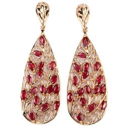 Natural MARQUISE Red Ruby Earrings