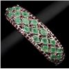 Image 1 : Natural Green Emerald & Rhodolite Garnet Bangle